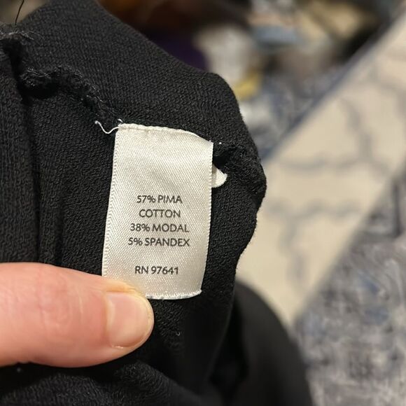 J Jill women’s blackck soft Pima cotton modal black stretch pants to size xs - Picture 5 of 7